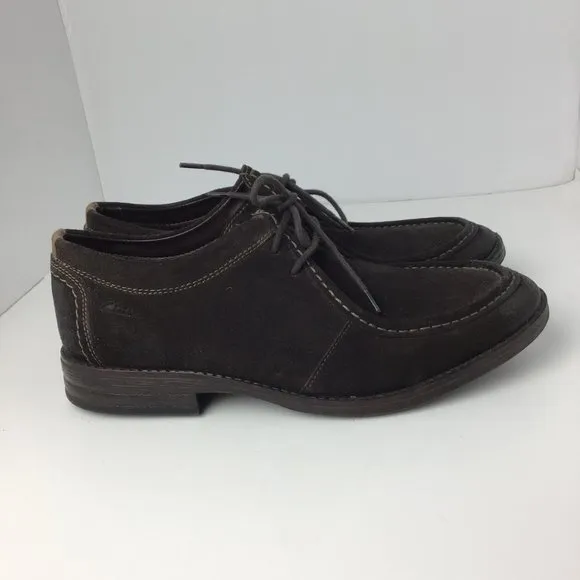 Clarks Men Delsin Rise Leather Oxford Brown Sz 10