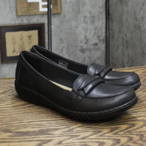 Clarks Women's Ashland Lily Loafer Shoes 26138776 Black Leather 9.5N