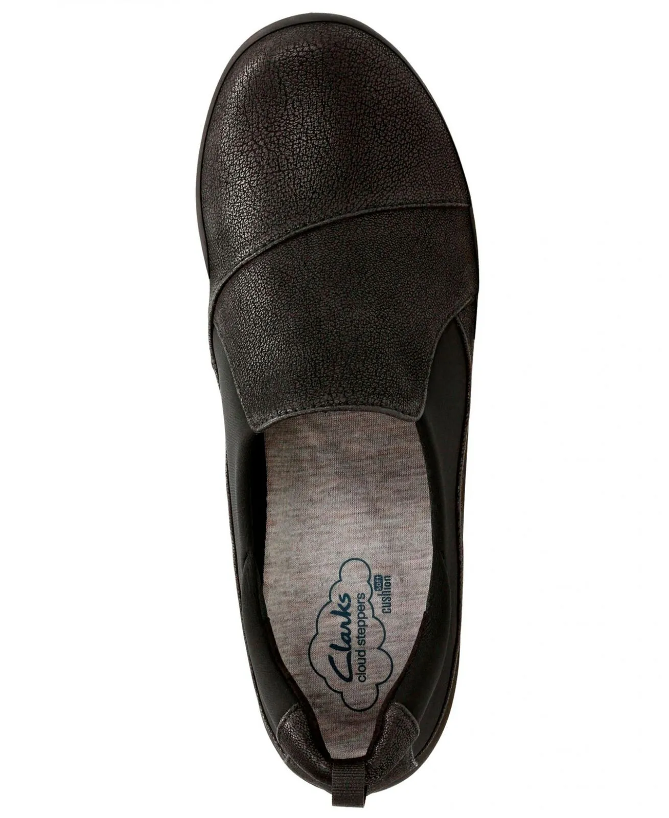 Clarks Womens Sillian Paz Slip On Loafer Shoes Black Synthetic Nubuck 9.5M