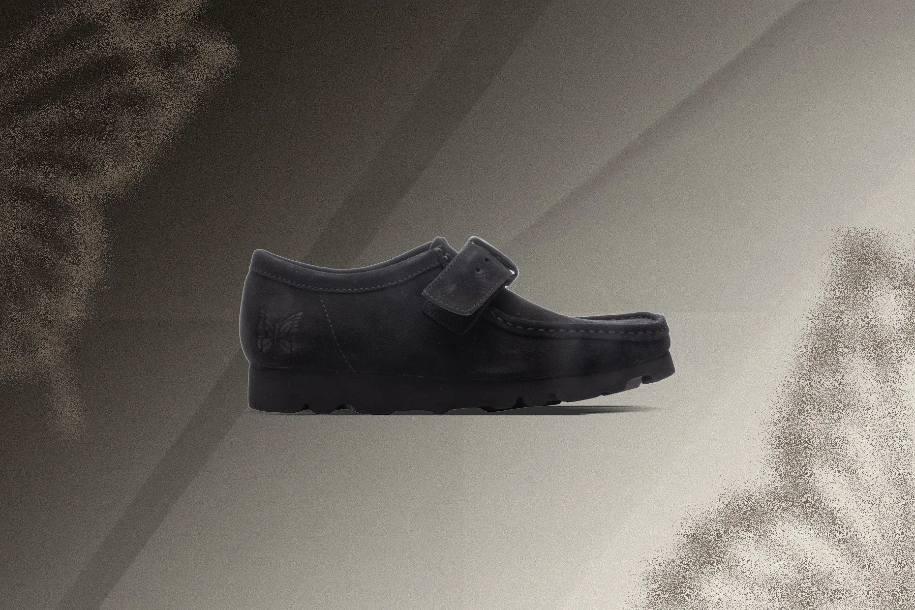 Clarks x Needles Walla Strap Lo Suede - Black