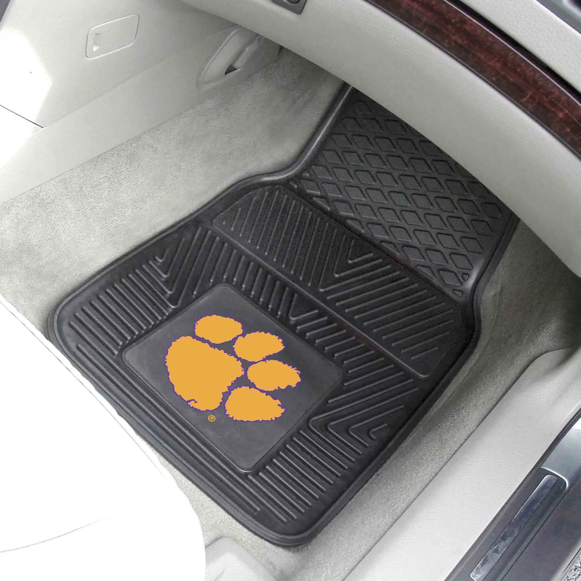 Clemson University 2-pc Vinyl Car Mat Set