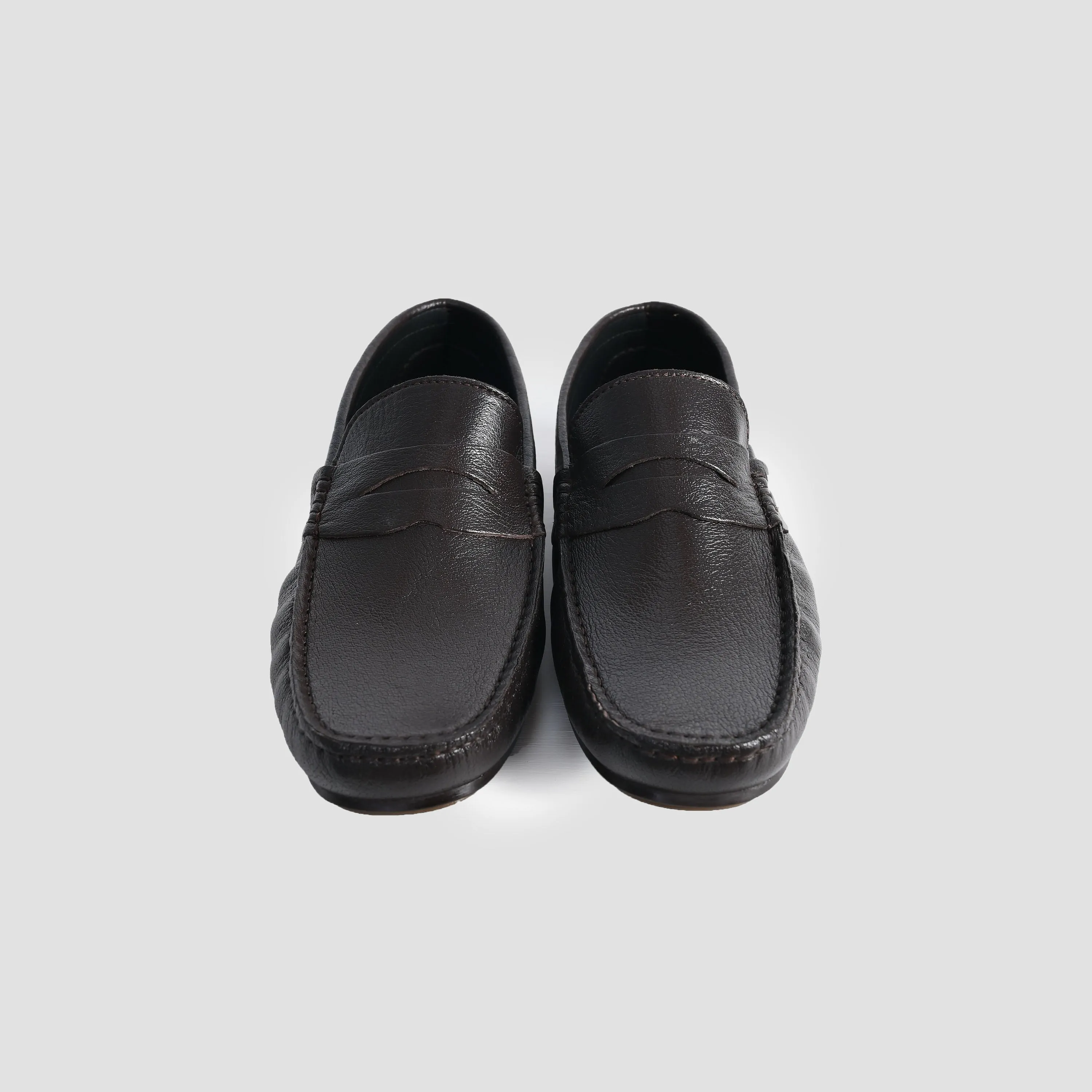 COFFEE SOFT LEATHER SHOES