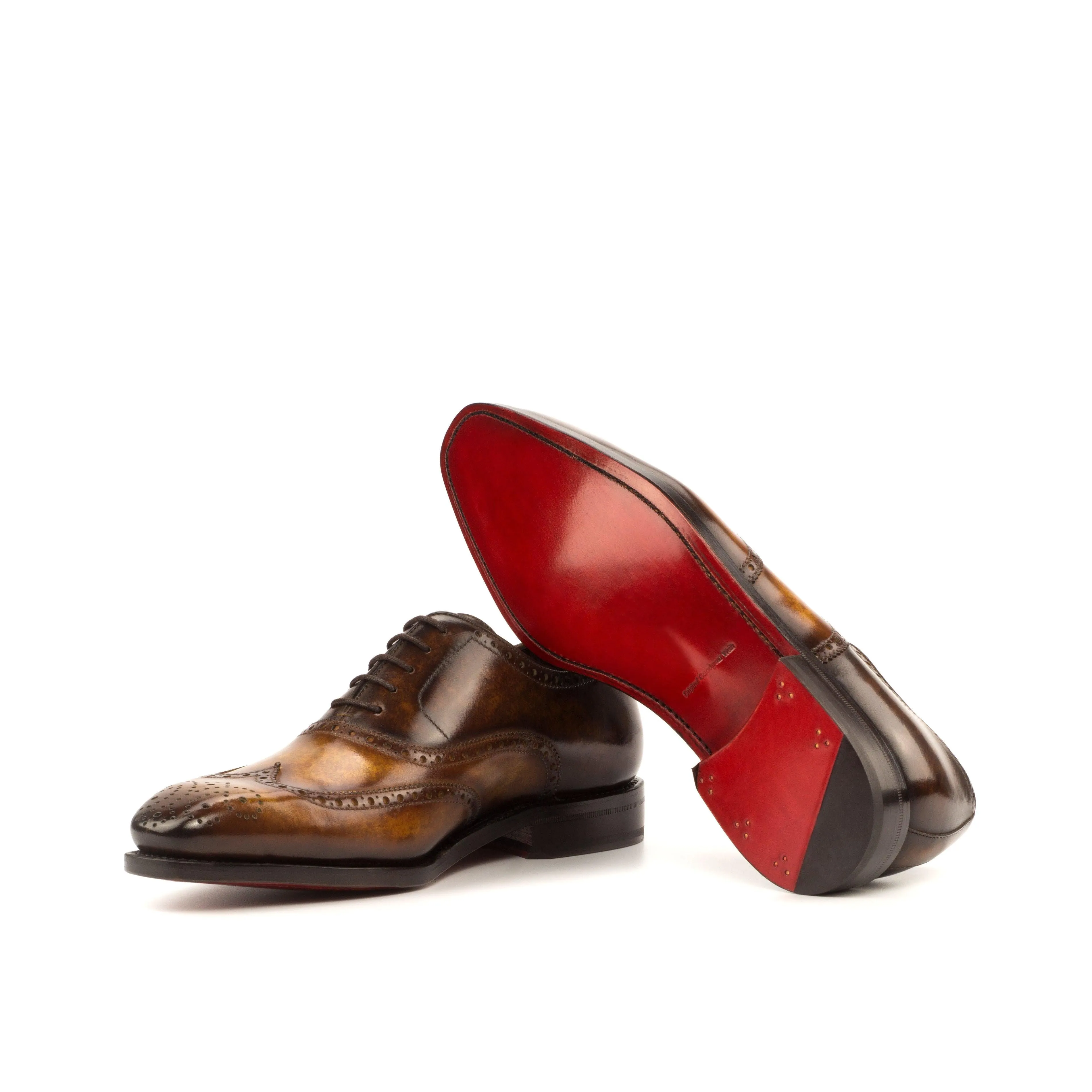 Cognac & Brown Marble Patina Brogue