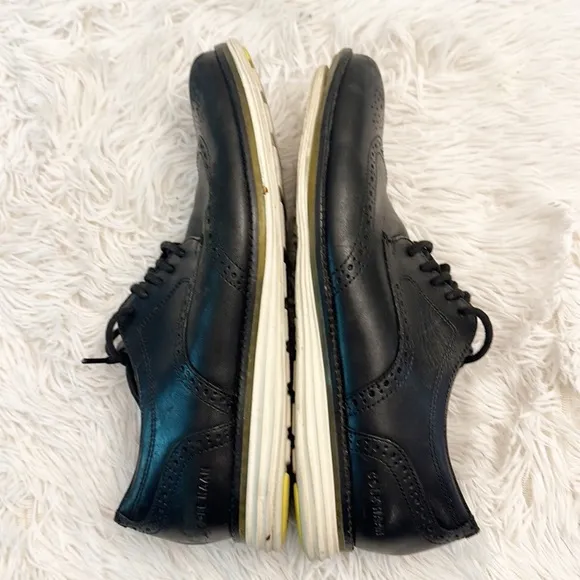 Cole Haan Meridian Black leather Shortwing Oxford leather men’s size 10.5