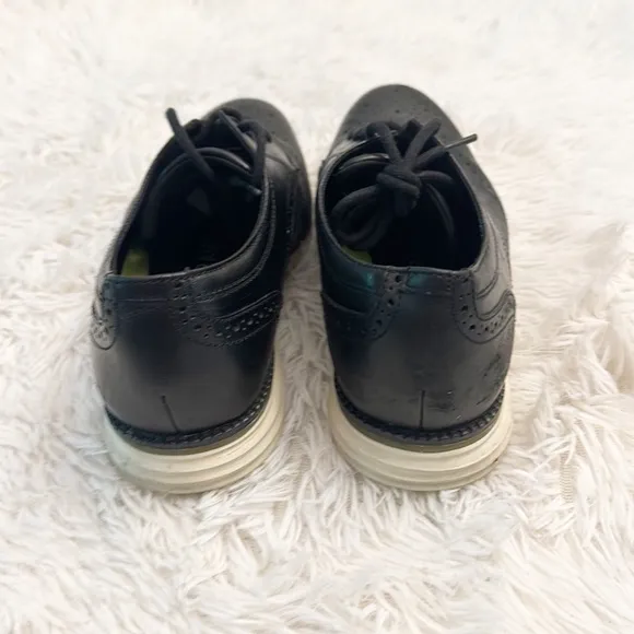 Cole Haan Meridian Black leather Shortwing Oxford leather men’s size 10.5