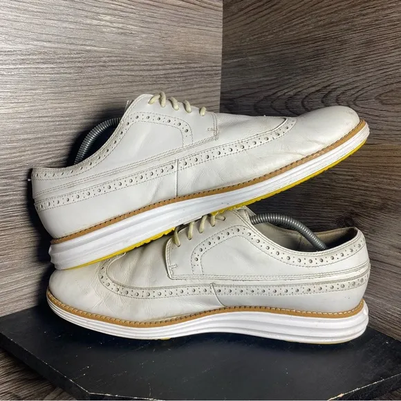 Cole haan og wing tip oxford white leather