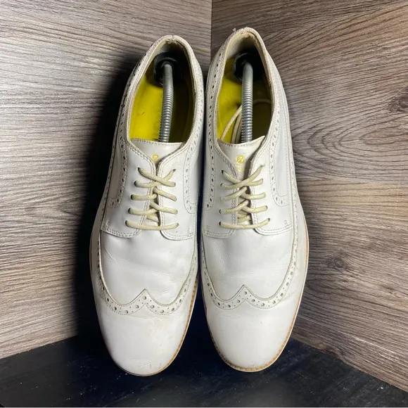 Cole haan og wing tip oxford white leather