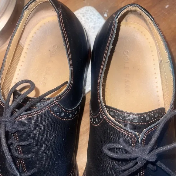Cole Haan Williams Saddle Oxford Men's Black Leather Sz 10