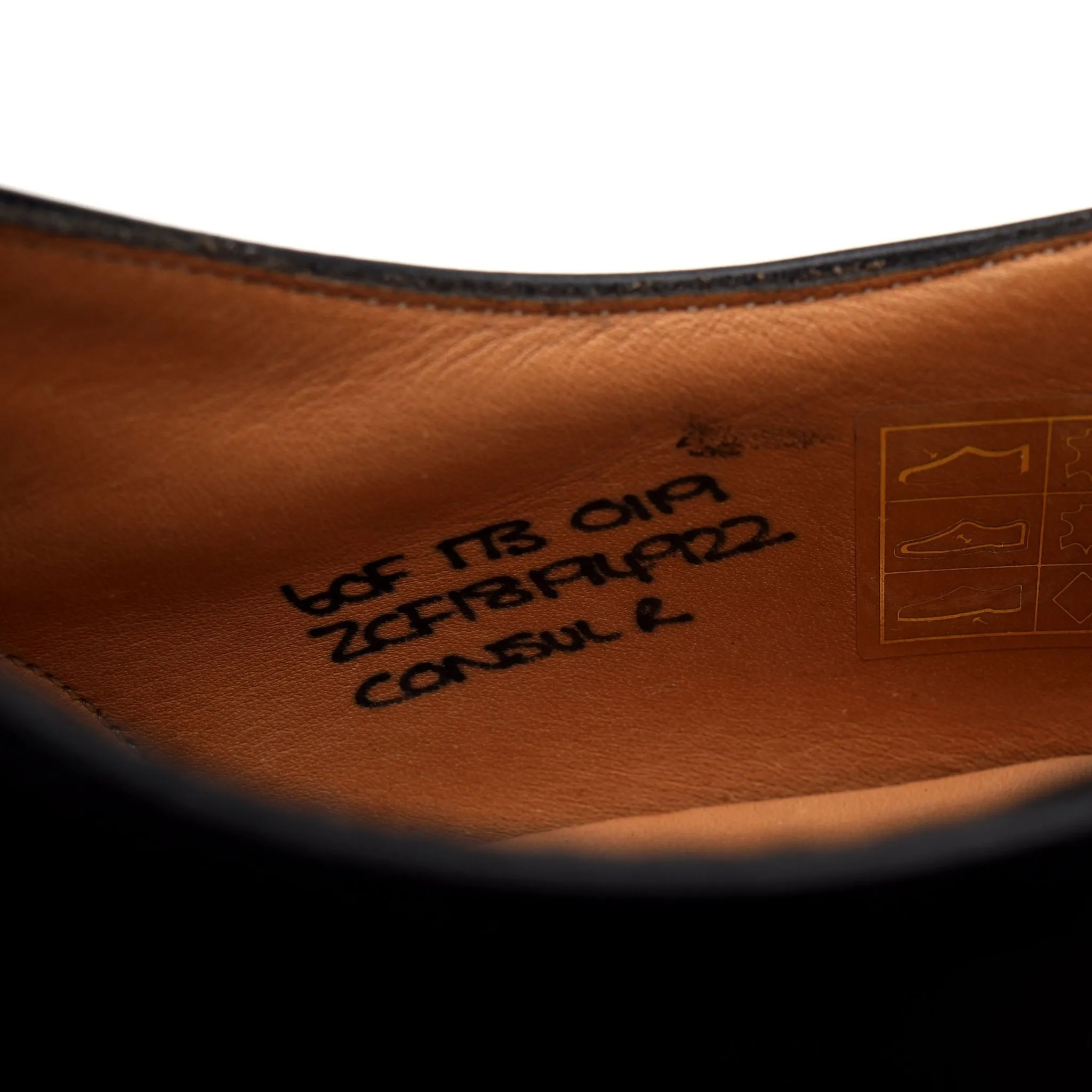 'Consul' Black Leather Oxford UK 6 F