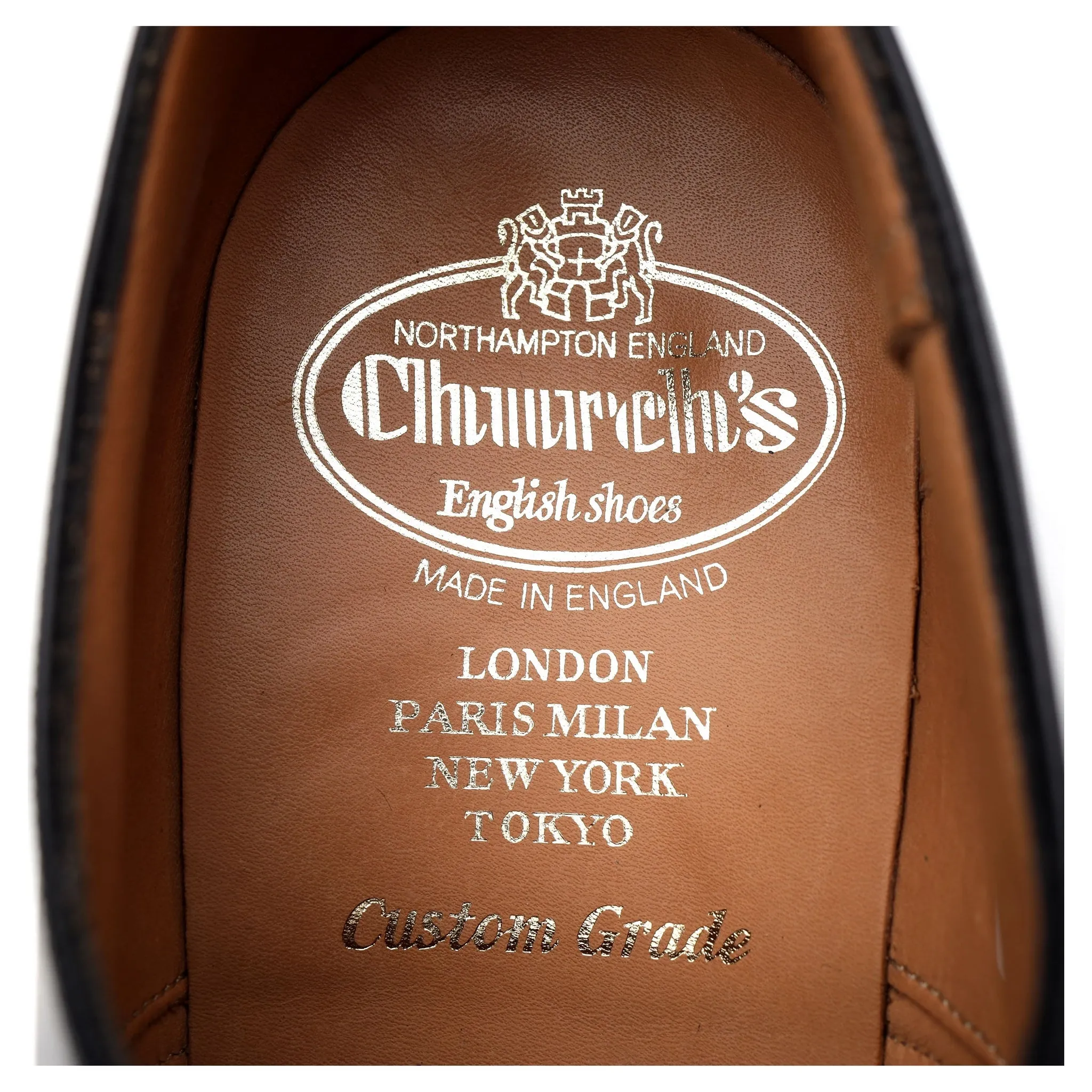 'Consul' Black Leather Oxford UK 6 F