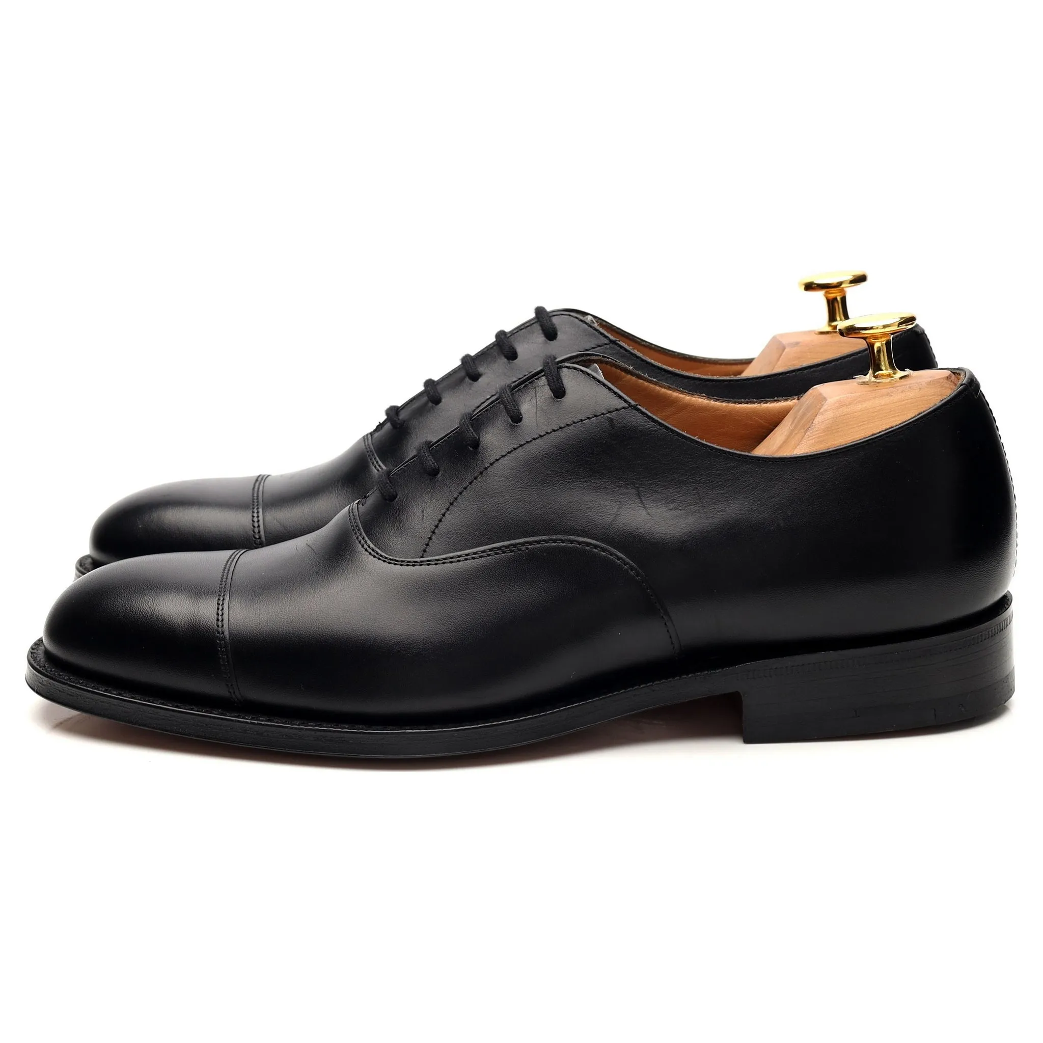 'Consul' Black Leather Oxford UK 6 F