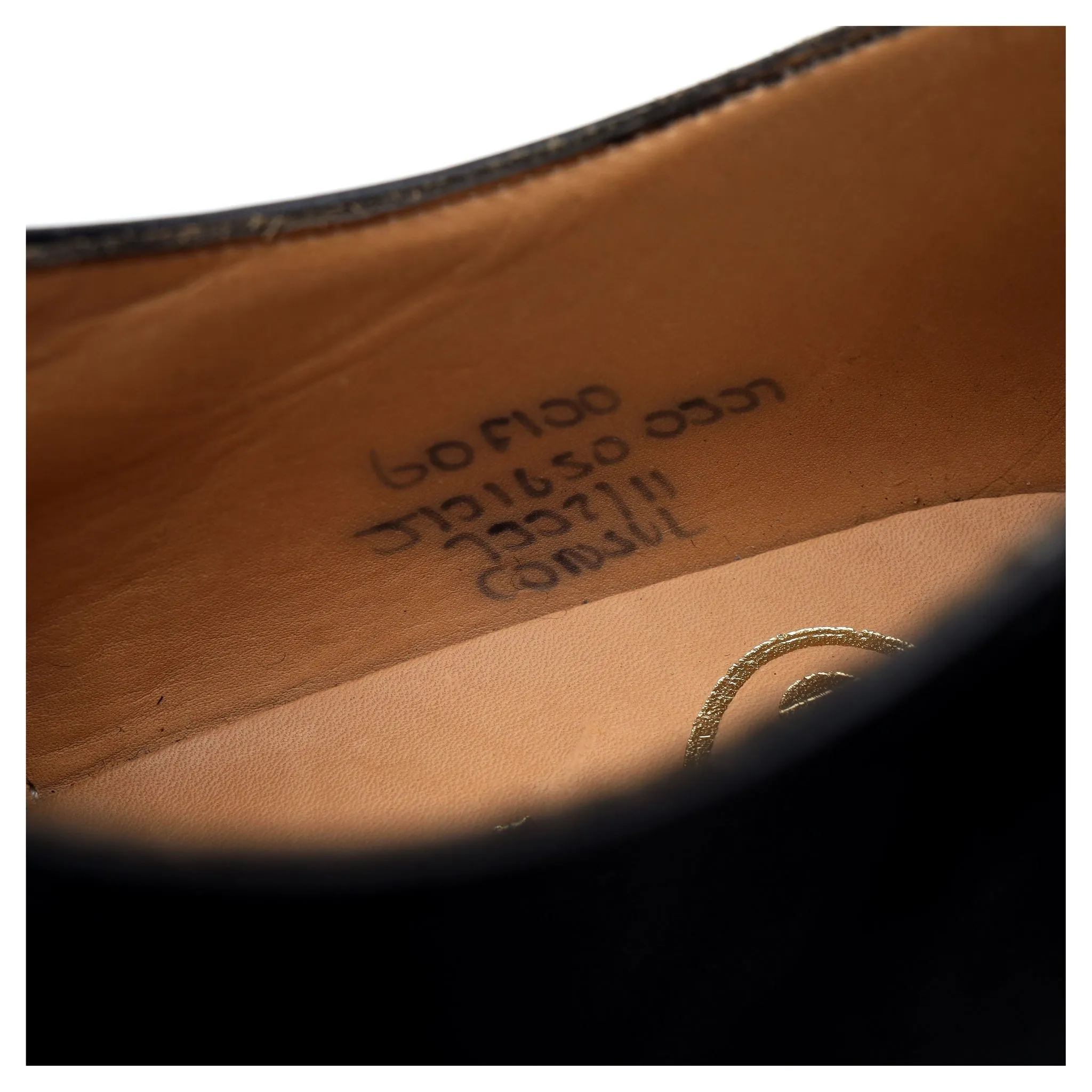 'Consul' Black Leather Oxford UK 6 F