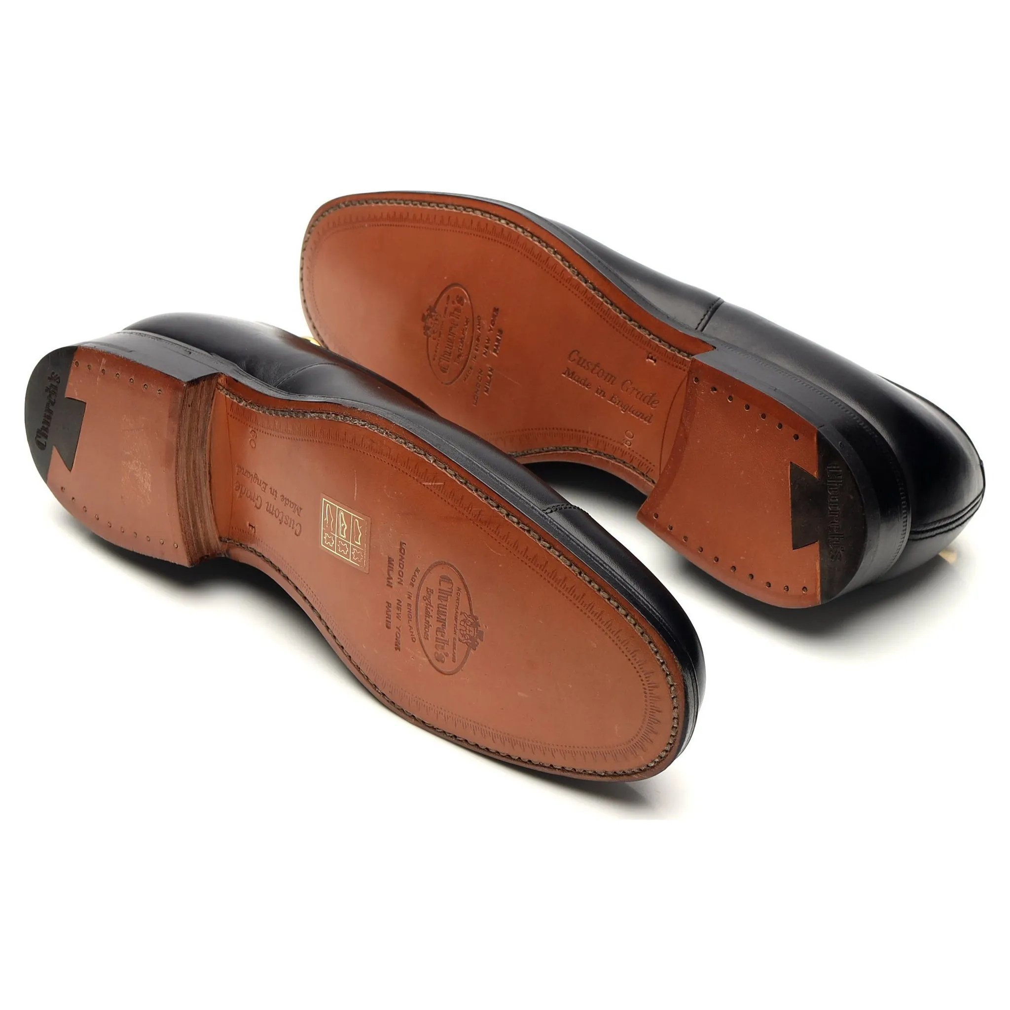 'Consul' Black Leather Oxford UK 6 F