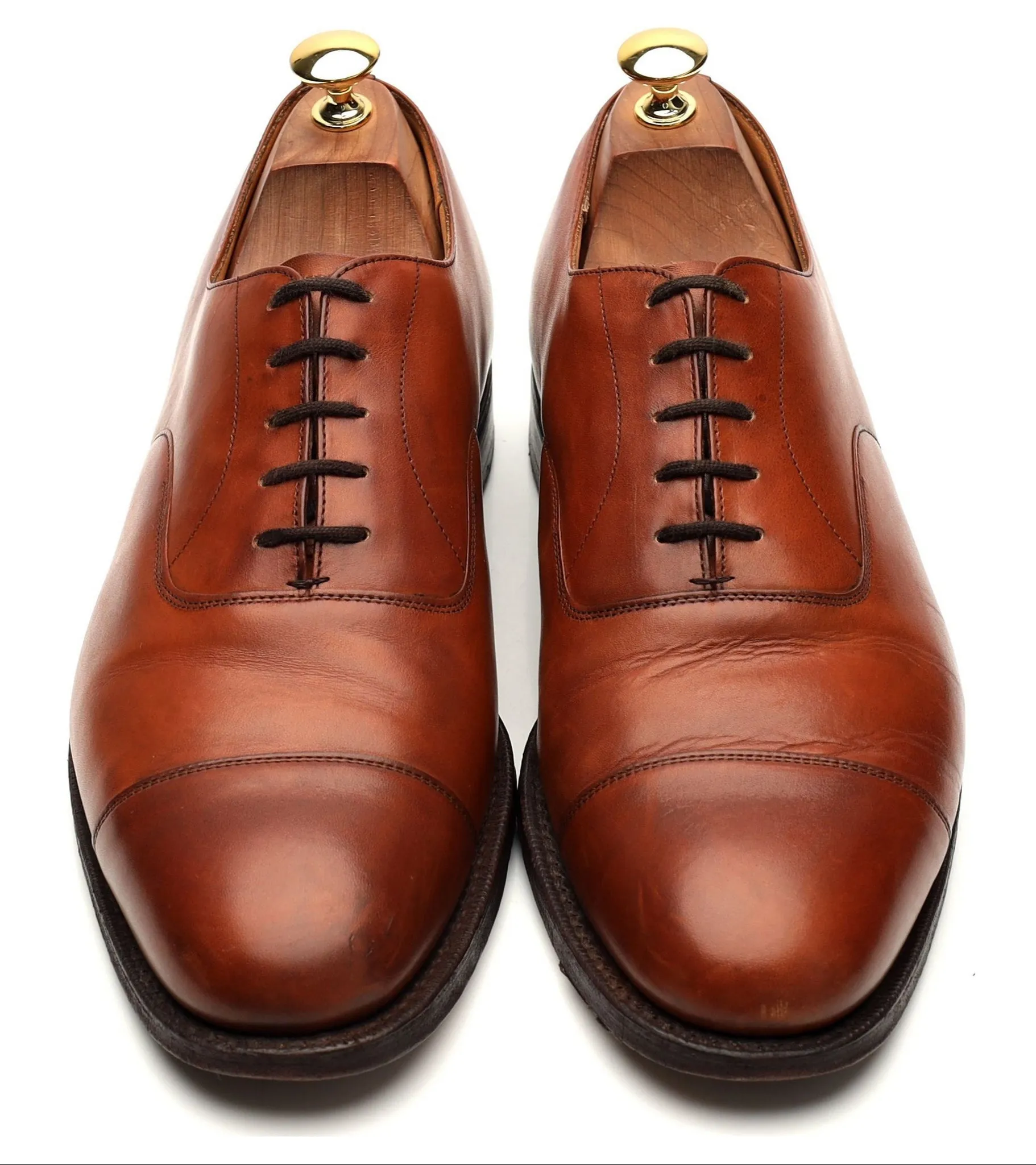 'Consul' Tan Brown Leather Oxford UK 9.5 F