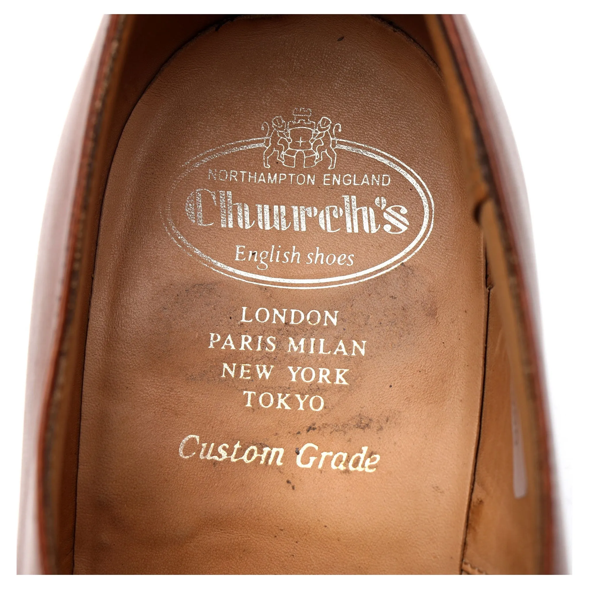 'Consul' Tan Brown Leather Oxford UK 9.5 F