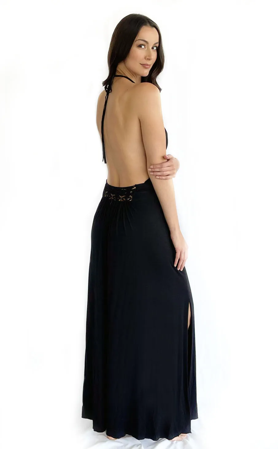 Cowl Neck Halter Maxi