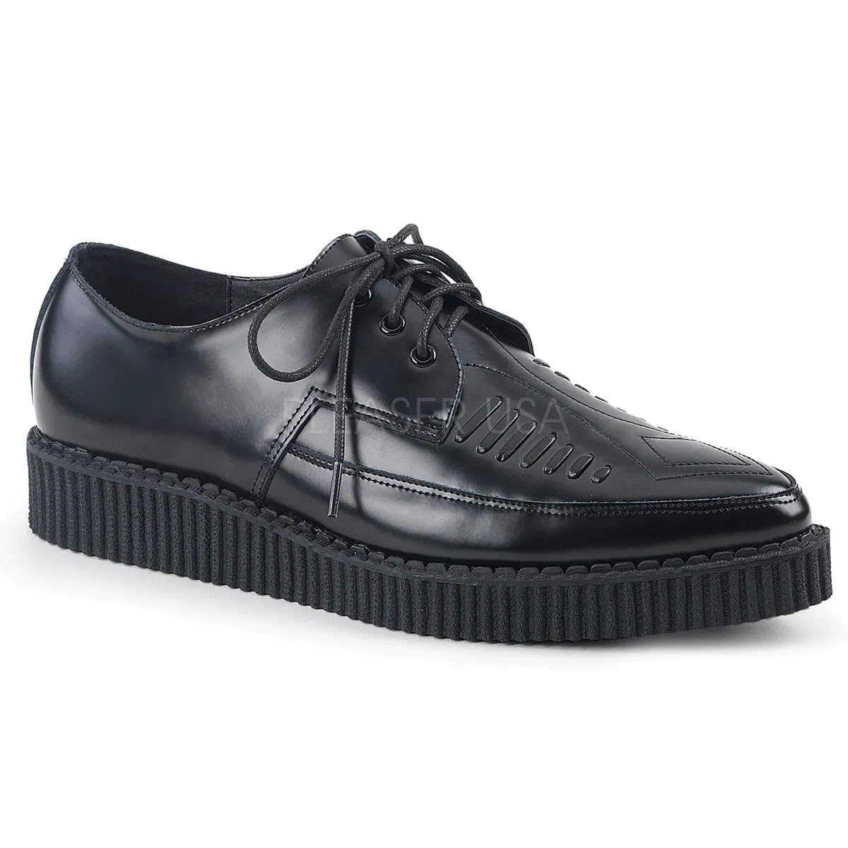 CREEPER-712  Black Leather