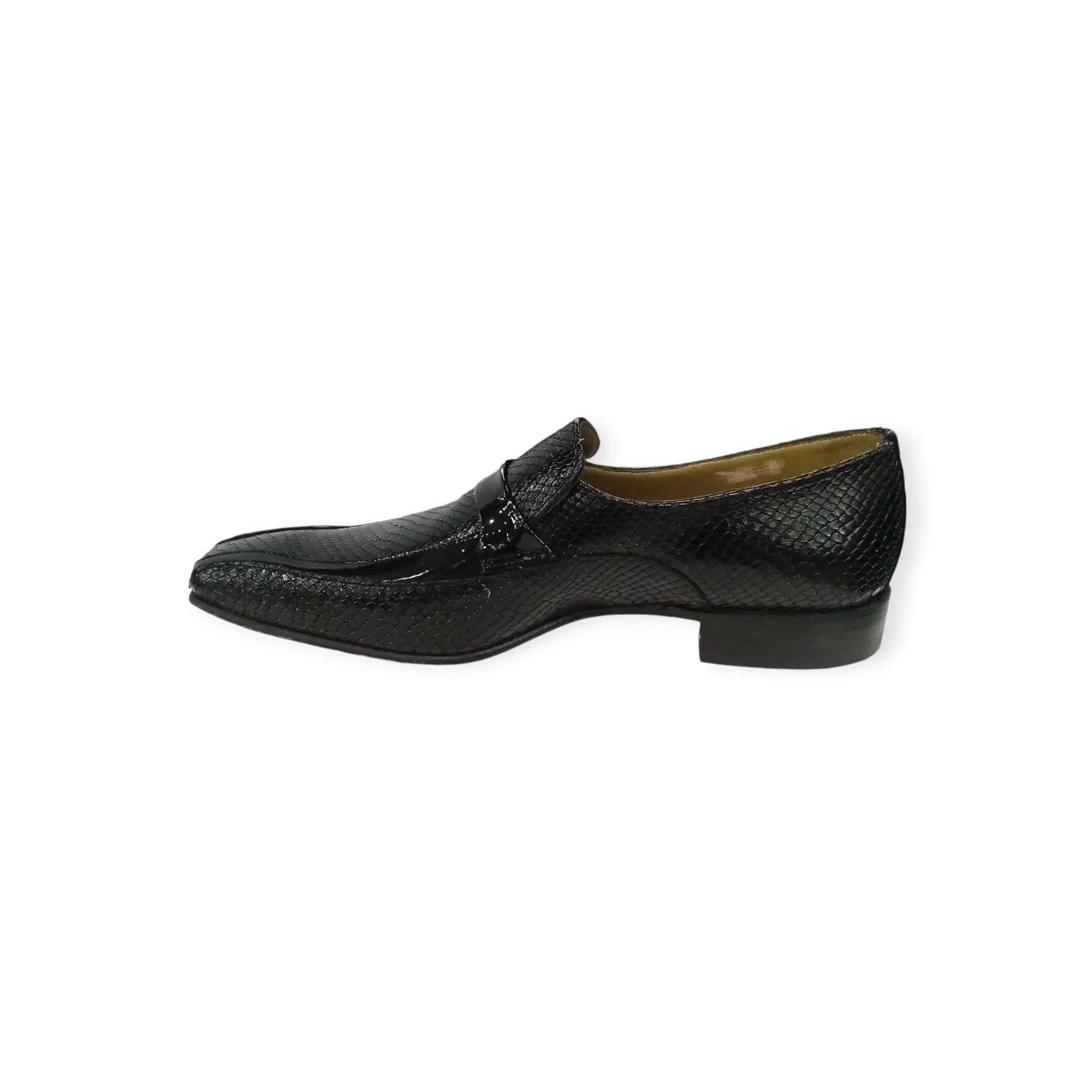 Crockett & Jones Olimpo Snake Black Patent Black