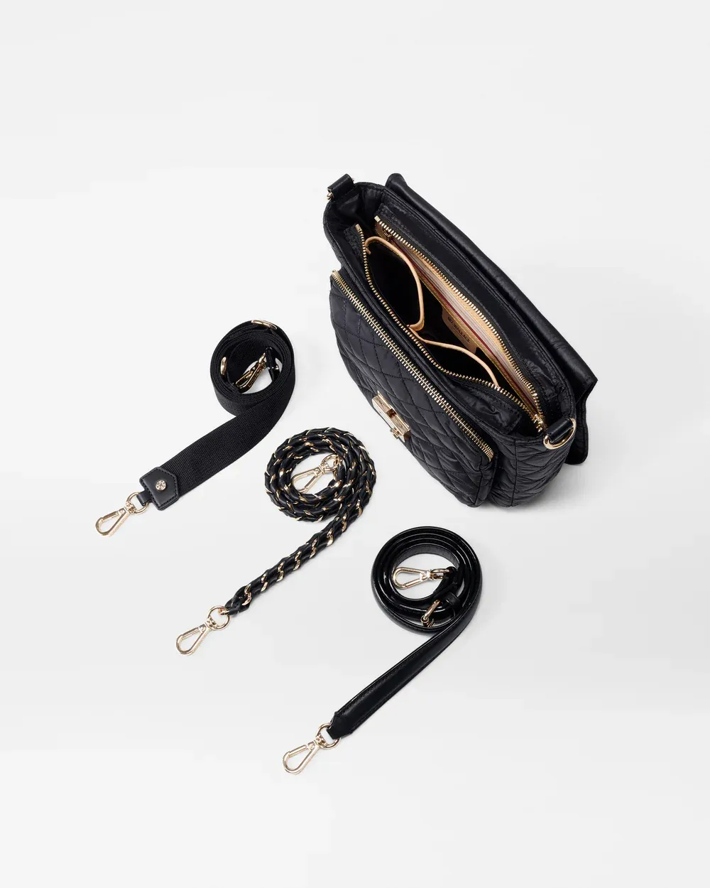 Crosby Lock Medium Crossbody | Black