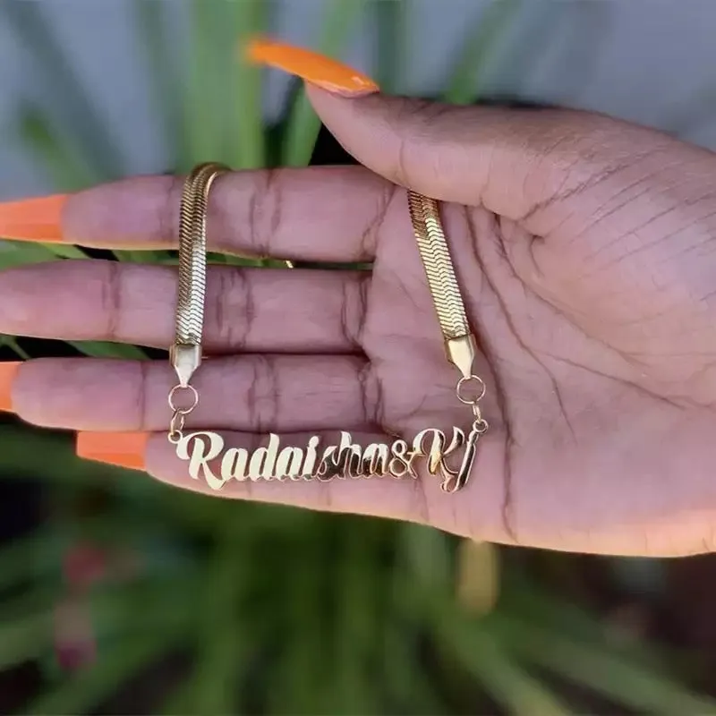 Custom Name Snake Chain Necklace
