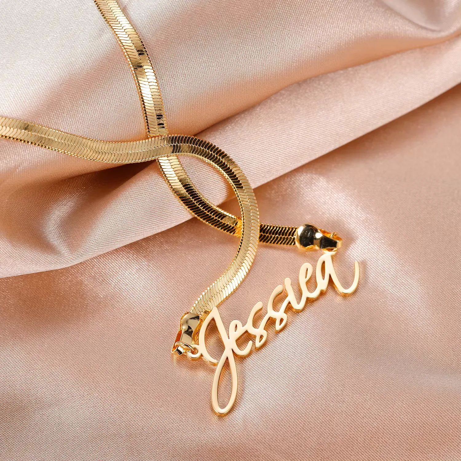 Custom Name Snake Chain Necklace