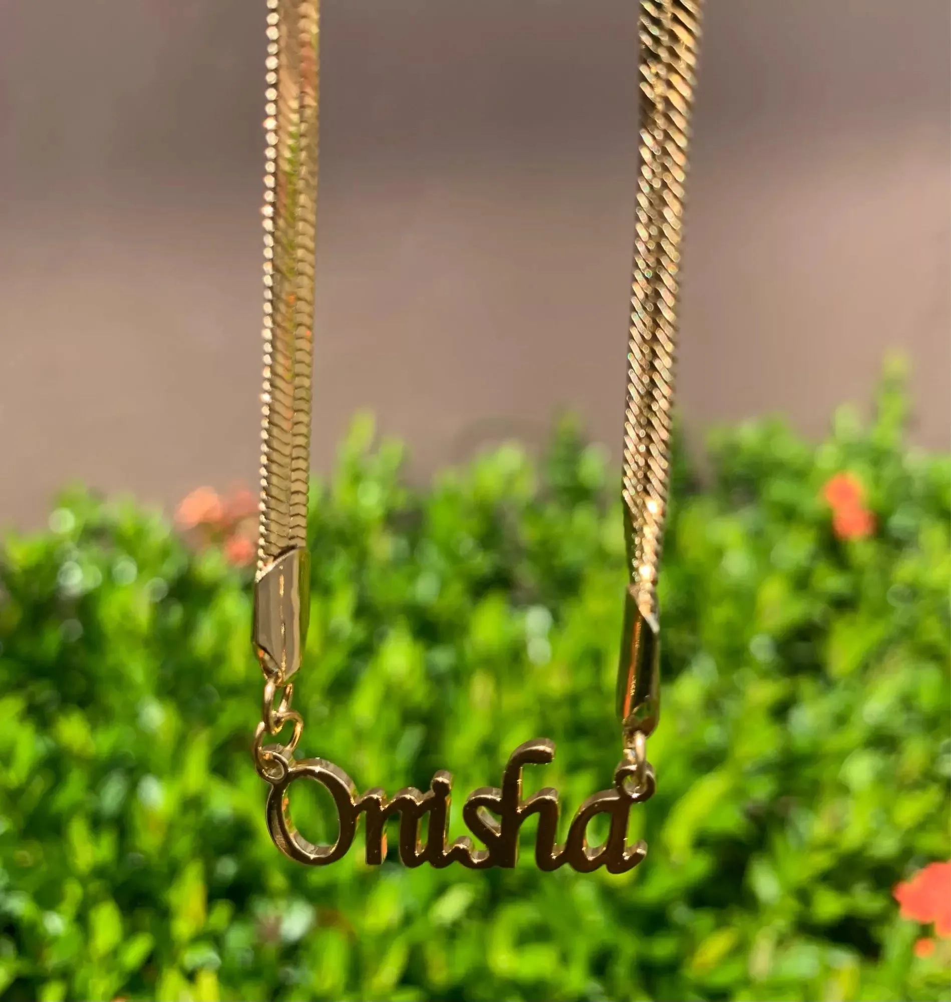 Custom Name Snake Chain Necklace
