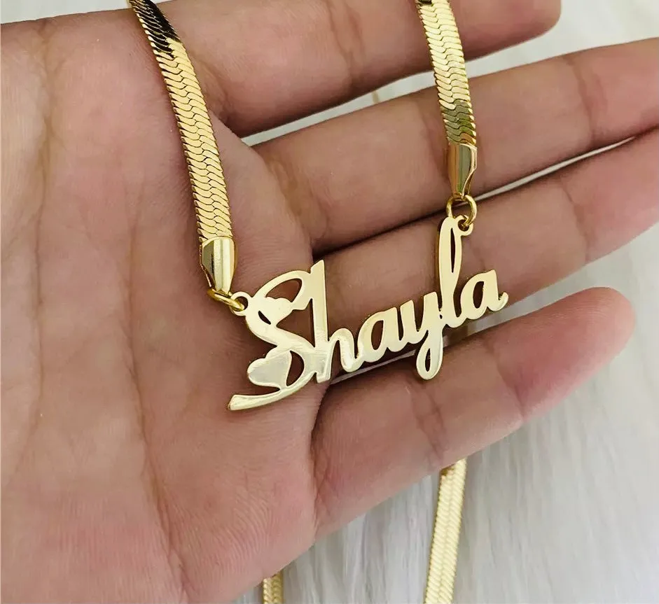 Custom Name Snake Chain Necklace