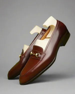 Dark Brown Emeric Leather Brogue Loafers - Loafers Shoes