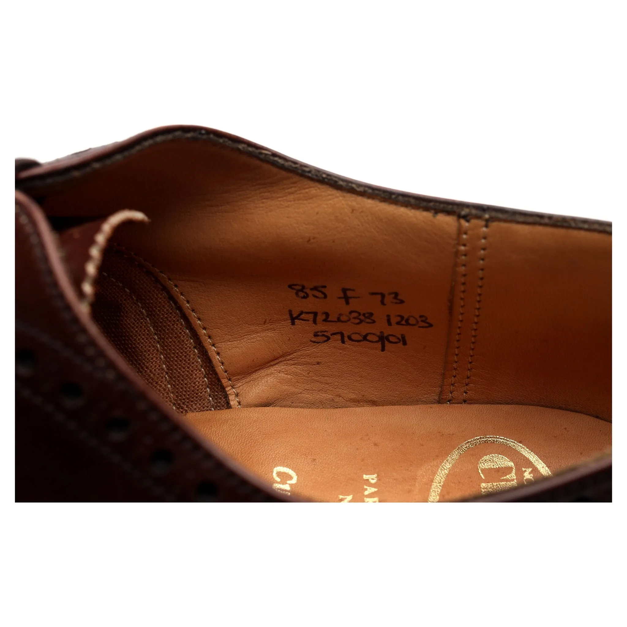 Dark Brown Leather Oxford Brogues UK 8.5 F