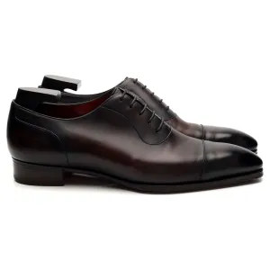Deco 'St James' Dark Brown Patina Leather Oxford UK 9.5 E