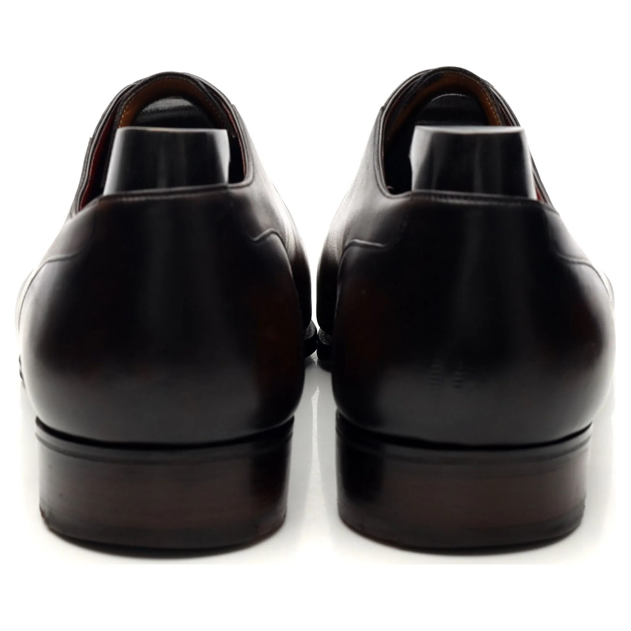 Deco 'St James' Dark Brown Patina Leather Oxford UK 9.5 E