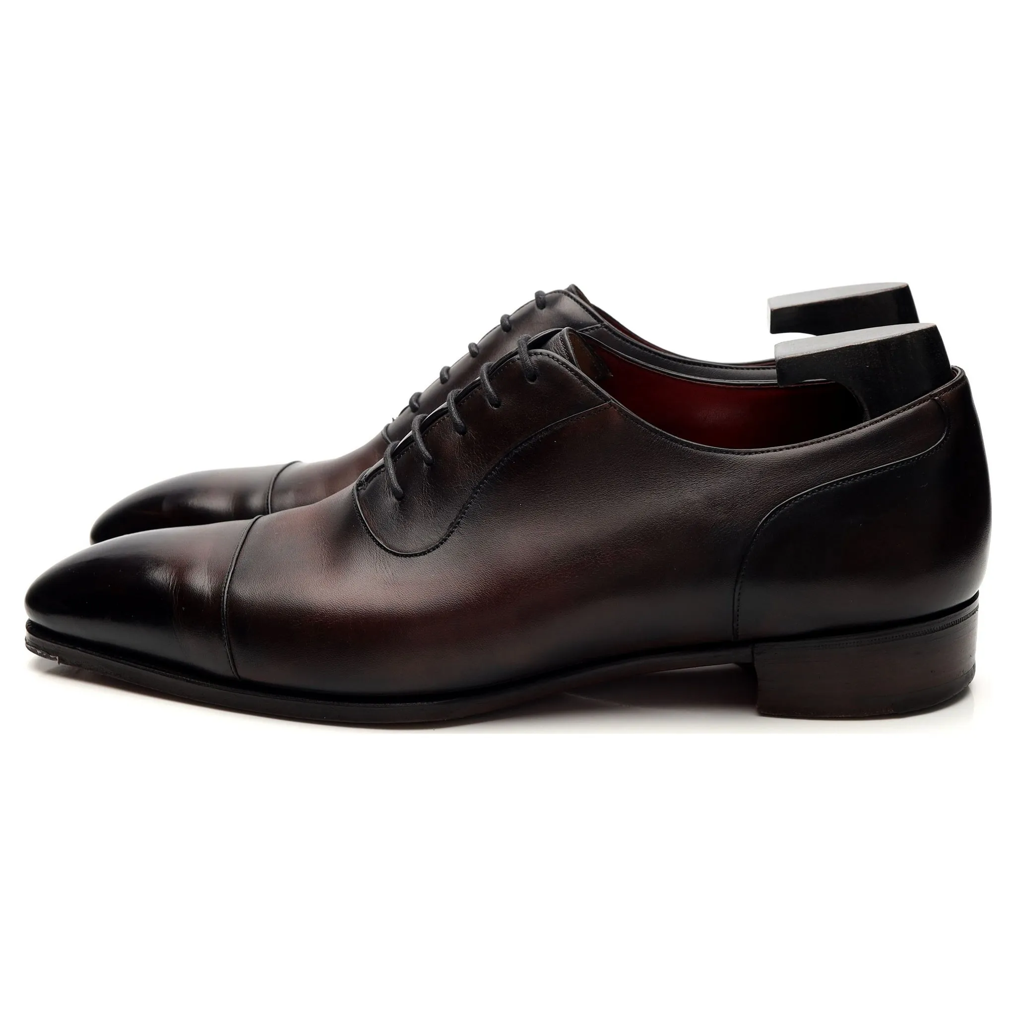 Deco 'St James' Dark Brown Patina Leather Oxford UK 9.5 E