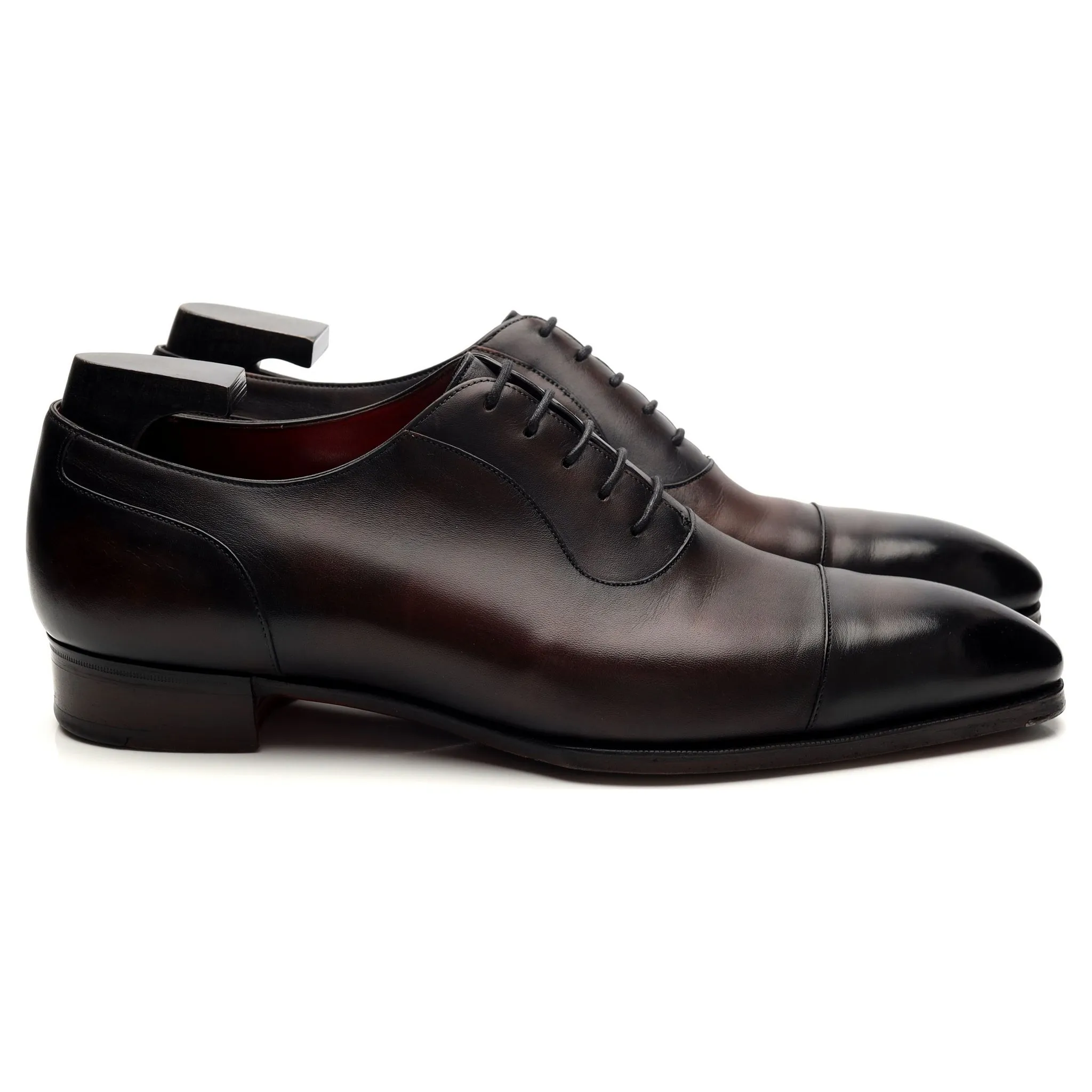 Deco 'St James' Dark Brown Patina Leather Oxford UK 9.5 E
