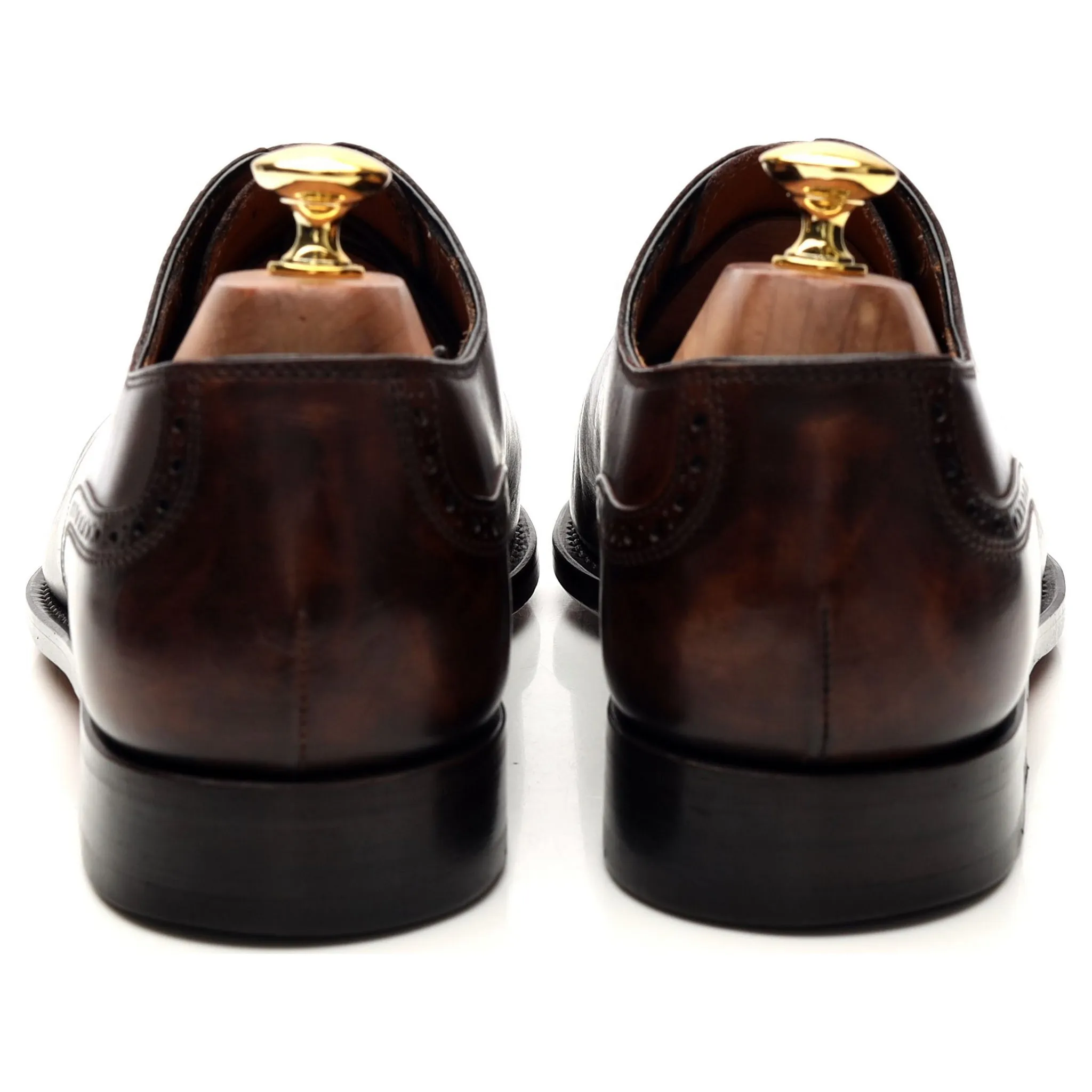 'Del Corso' Dark Brown Leather Oxford Brogue UK 10