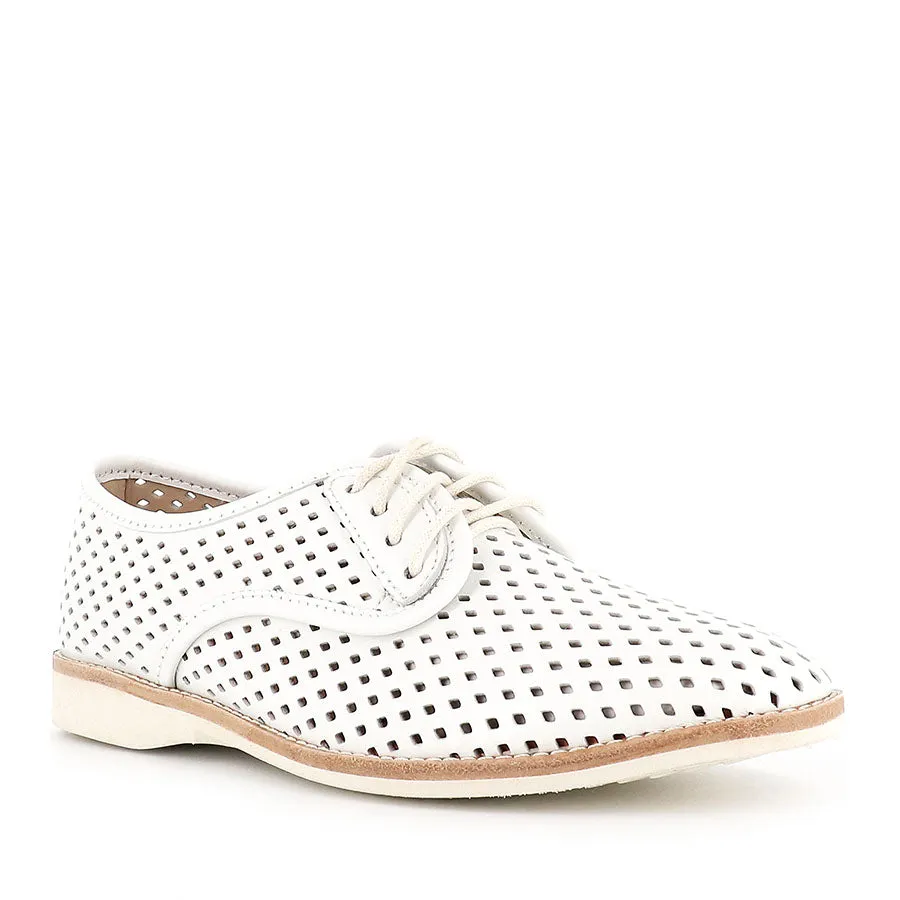 DERBY PUNCH - WHITE LEATHER