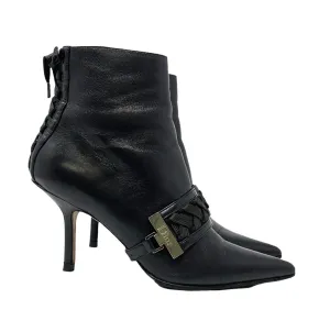 Dior Black Lace Up Logo Boots
