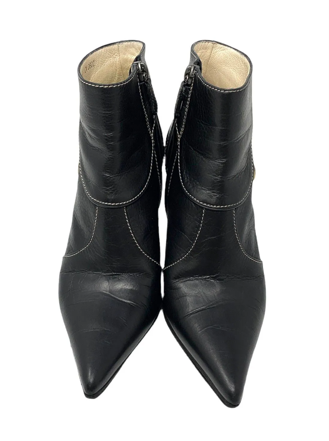 Dior Black Leather Logo Boots