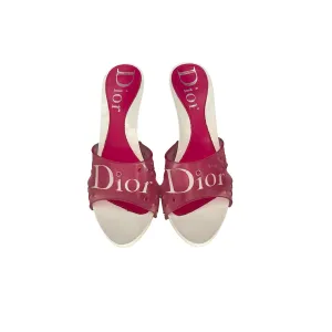 Dior Pink Logo Jelly Heels