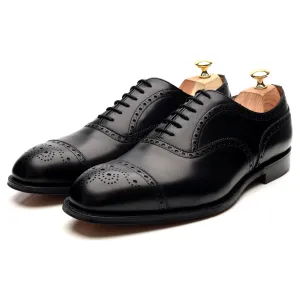 'Diplomat' Black Leather Oxford Semi Brogues UK 11 G