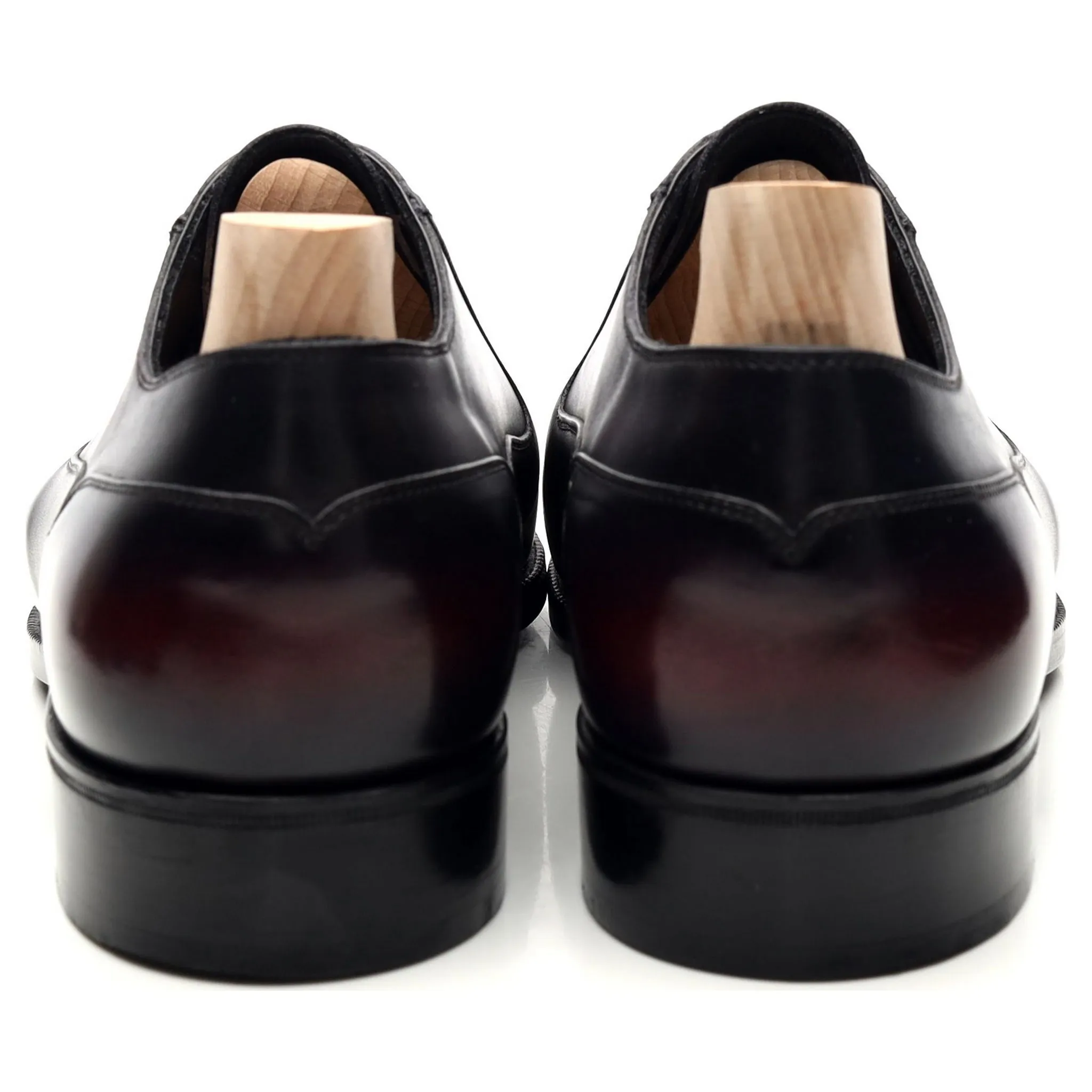 'Domingo' Burgundy Patina Leather Balmoral Oxford UK 8.5