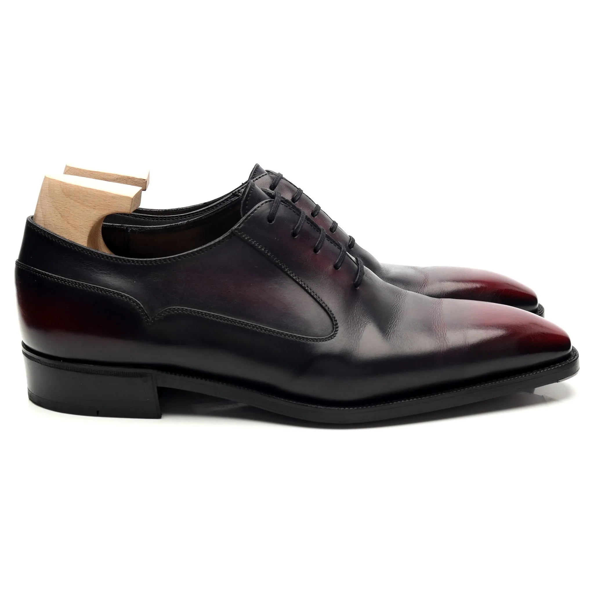 'Domingo' Burgundy Patina Leather Balmoral Oxford UK 8.5
