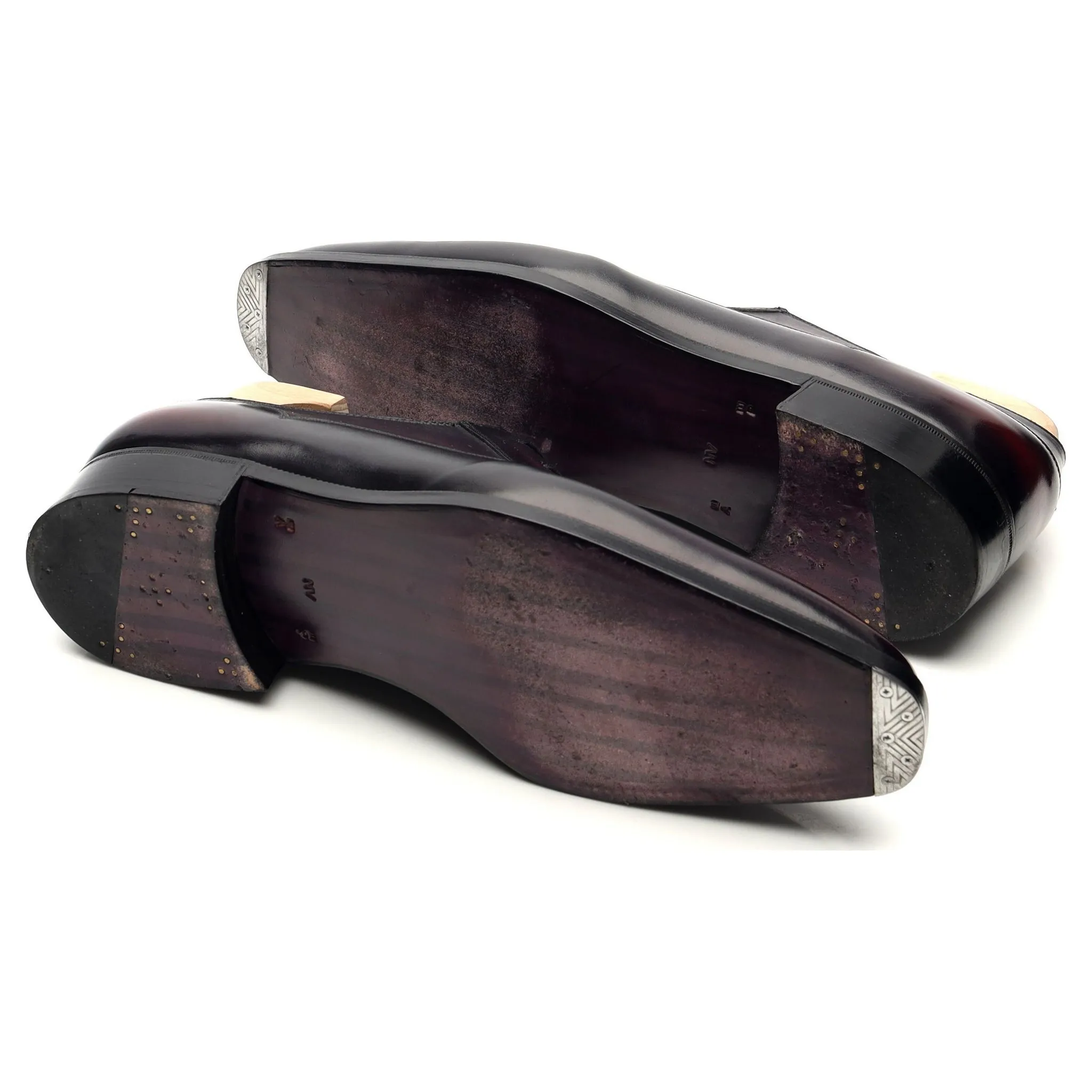'Domingo' Burgundy Patina Leather Balmoral Oxford UK 8.5