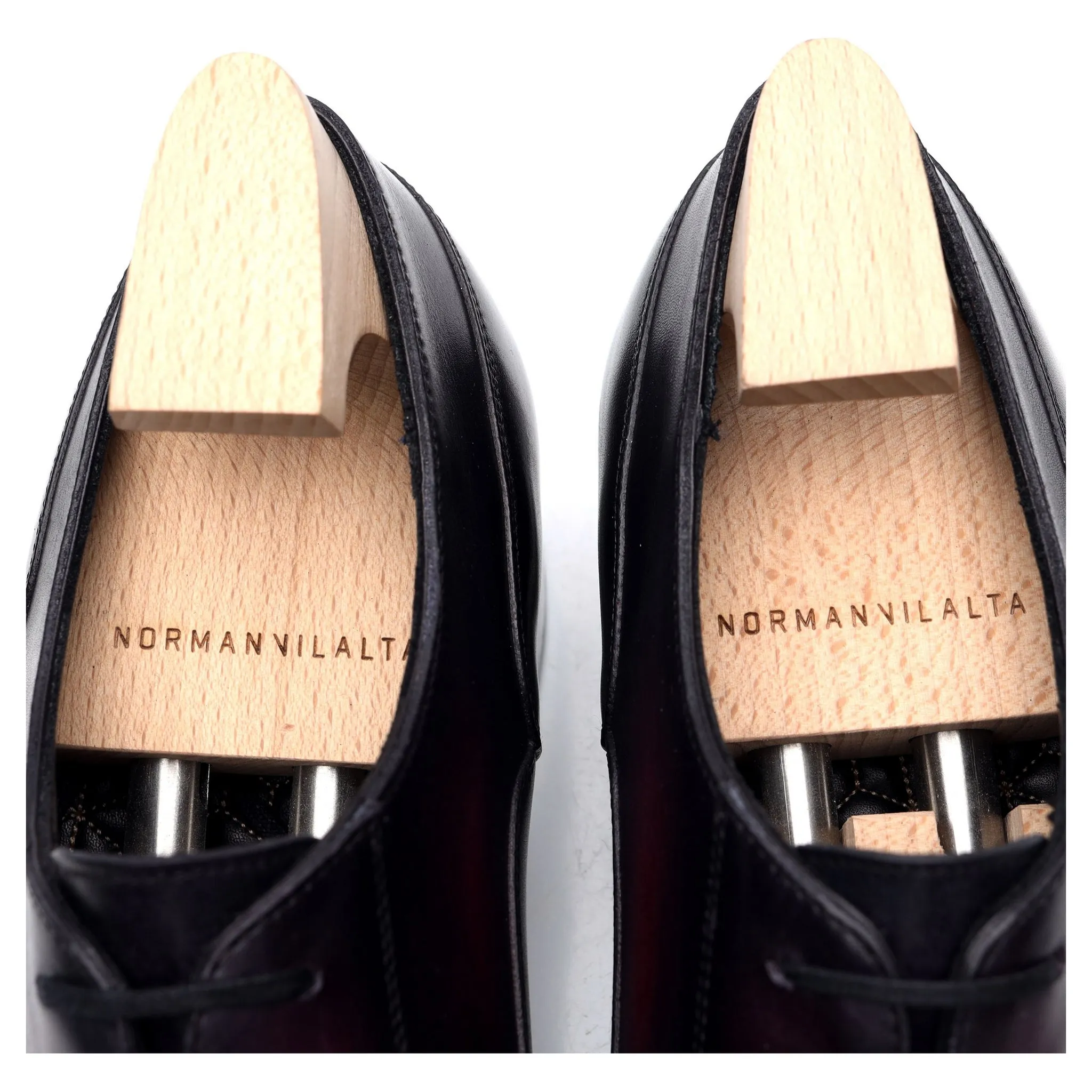 'Domingo' Burgundy Patina Leather Balmoral Oxford UK 8.5