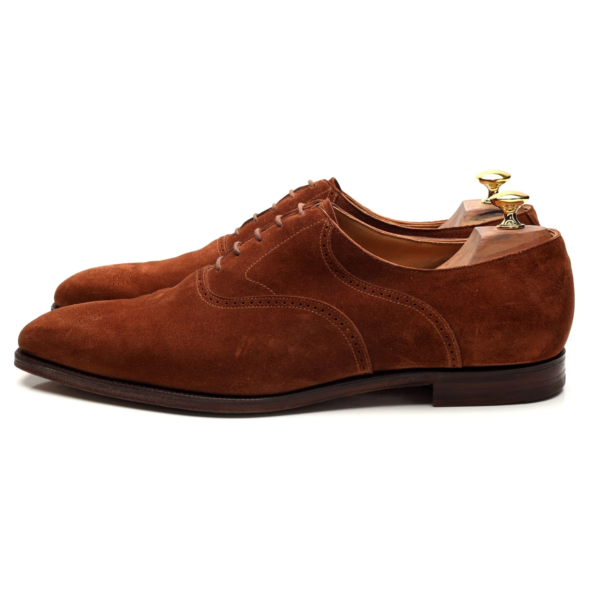 'Dover' Snuff Brown Suede Oxford Brogue UK 11 E