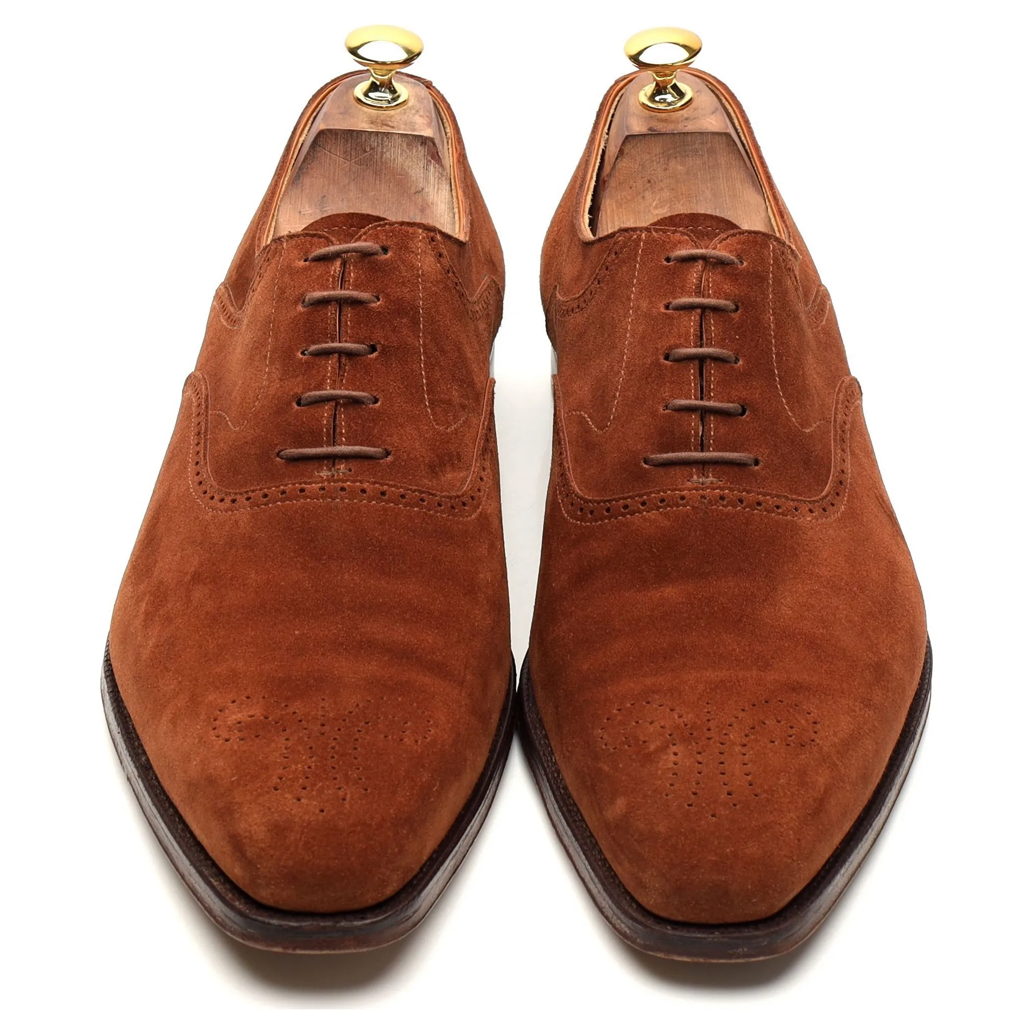 'Dover' Snuff Brown Suede Oxford Brogue UK 11 E