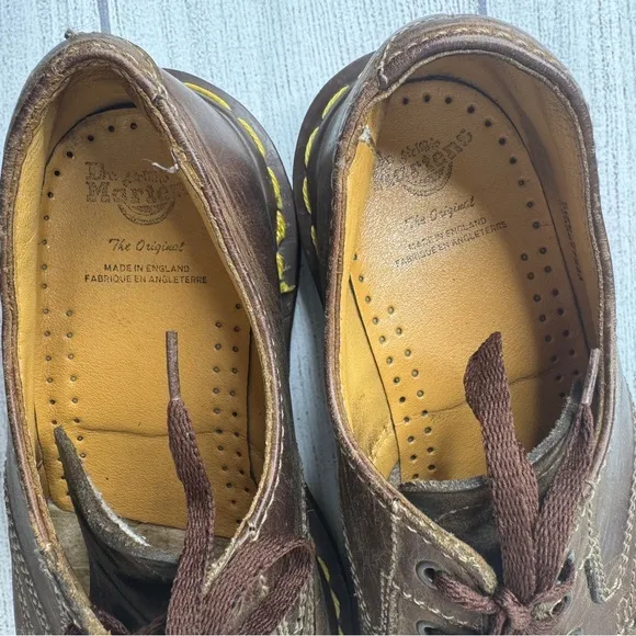 Dr. Martens Vintage 8168 Kids Brown Leather Oxford Made in England UK 2/US 3