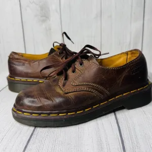 Dr. Martens Vintage 8168 Kids Brown Leather Oxford Made in England UK 2/US 3