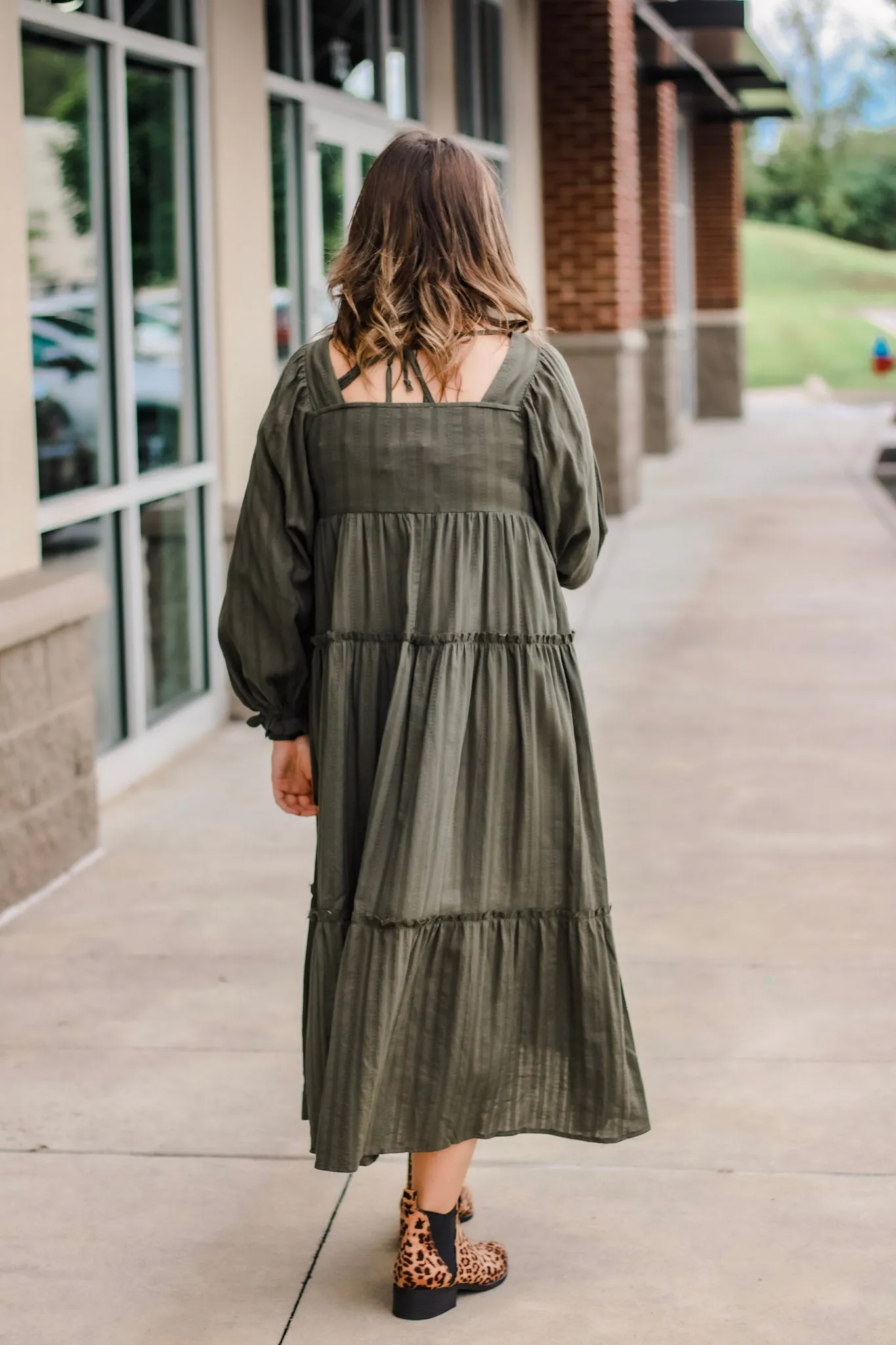 Driving Me Crazy Olive Dress