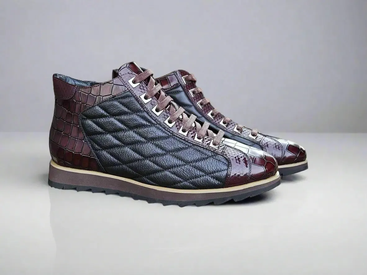 Embossed Alligator High Top