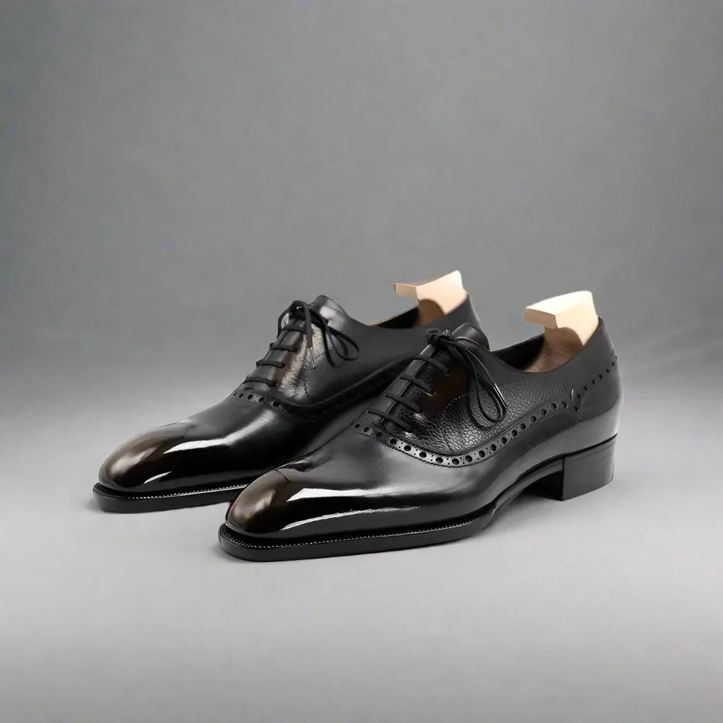 Ethereal Patina Two Tone Italian Leather Oxford Shoes - Formal Shoes